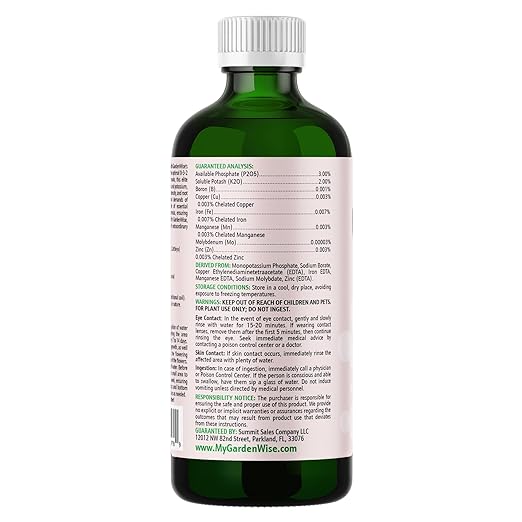 0-3-2 Giant Bloom: Orchid Bloom Enhancer - Orchid Bloom Booster - Orchid Food Fertilizer Concentrate - Chelated Nutrients for Healthy Flower & Reblooms (8 OZ)-VerdiqueGarden