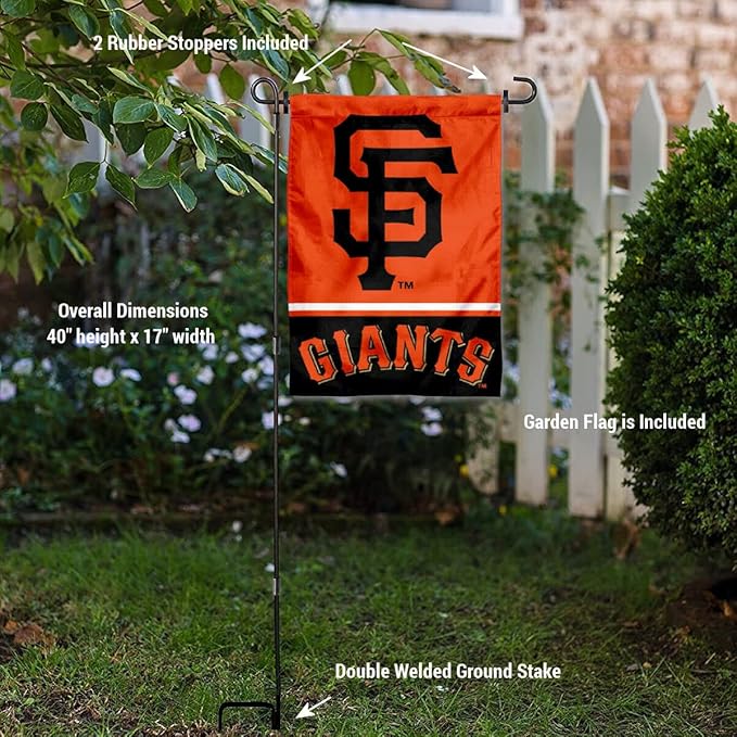 WinCraft San Francisco Giants Garden Flag with Stand Holder-VerdiqueGarden
