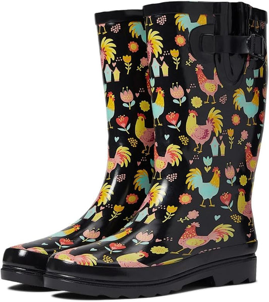 Western Chief Women's Tall Waterproof Rain Boot Outdoor Garden Shoes-VerdiqueGarden