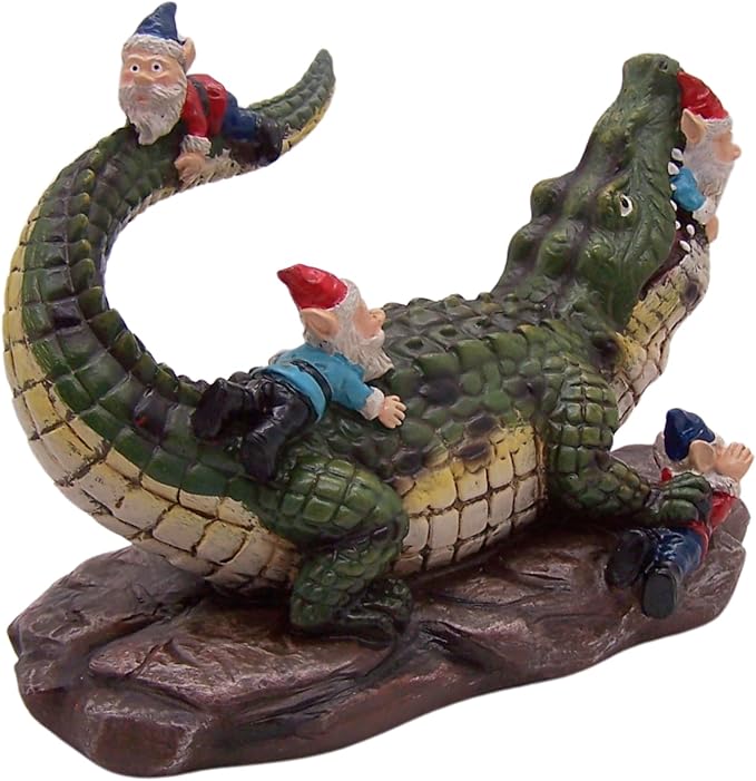 Gator Gnome: Whimsical Garden Figurine - Unique Home & Outdoor Decor-VerdiqueGarden