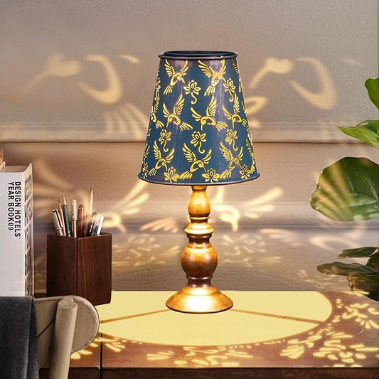 pearlstar Solar Table Lamps Bedside Lamps - Hummingbird Garden Waterproof Cordless Solar Table Lamps for Patio Garden Pathway Yard-VerdiqueGarden