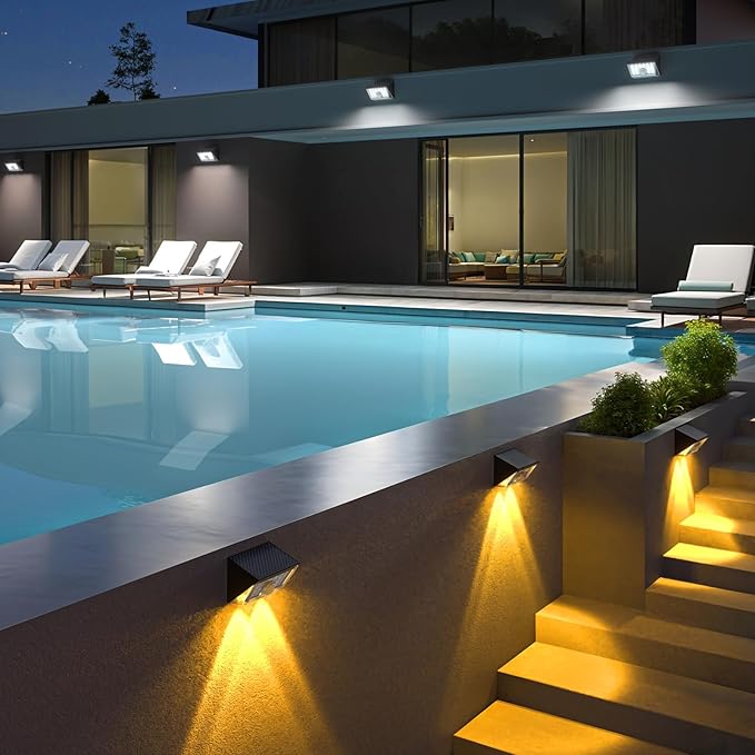 JSOT 22LED Solar Motion Sensor Lights Outdoor, Solar Lights Outdoor Waterproof IP65, Bright Wall Security Lighting for Outside Yard Front Door Fence - Cool White-VerdiqueGarden