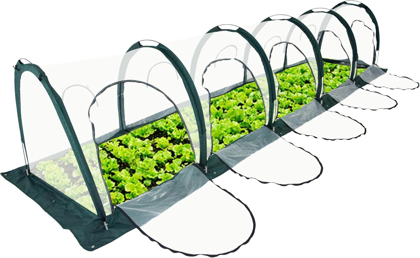 Portable PE Plastic Tunnel Greenhouse for Outdoors - Cambered Poly Transparent Long Greenhouses Clear Insulation Grow Tent Ideal for Backyards and Patio Vegetable Cultivation (5M)-VerdiqueGarden