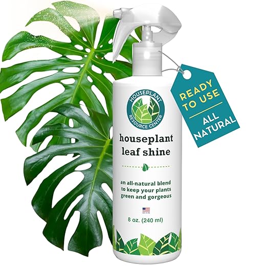 Houseplant Leaf Shine Spray – All-Natural Leaf Cleaner and Gloss for Healthy Shine & Better Photosynthesis | Perfect for House Plants and Foliage | 8 oz-VerdiqueGarden