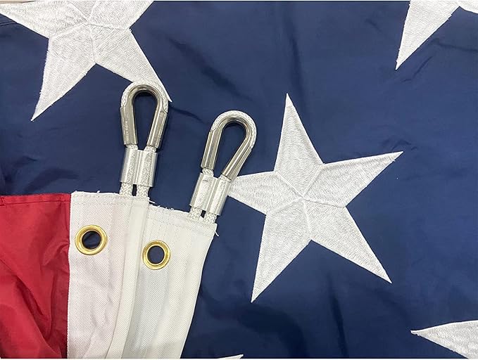 Homissor American Flag 15x25 Ft Large US Flags USA Giant United State Flag Heavy Duty Outdoor Embroidered Stars for All Weather High Wind Sewn Stripes With Brass Grommets-VerdiqueGarden