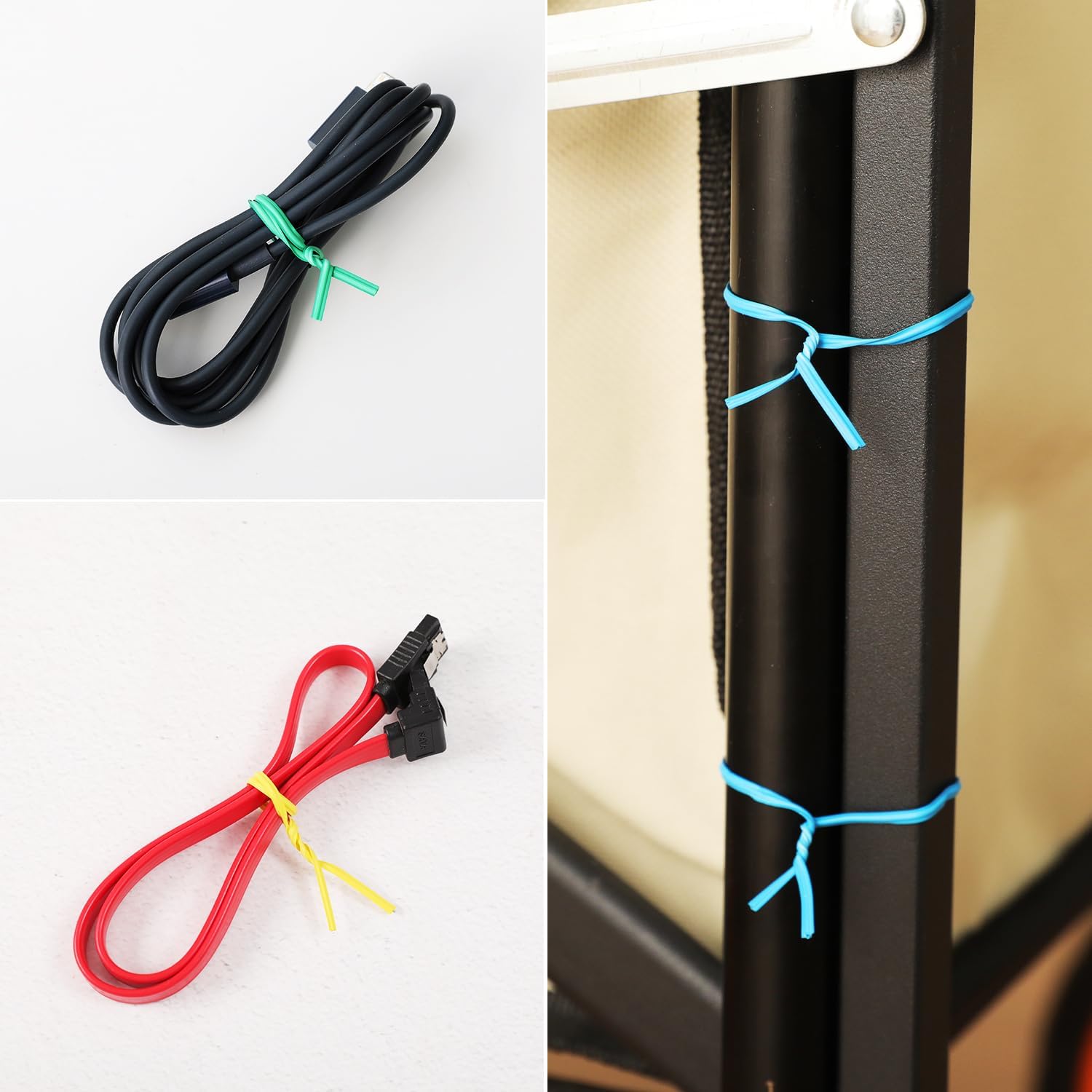 300 Pcs 6 inch White Plastic Twist Ties, Cable Ties, for Bags, Gardening Tools-VerdiqueGarden