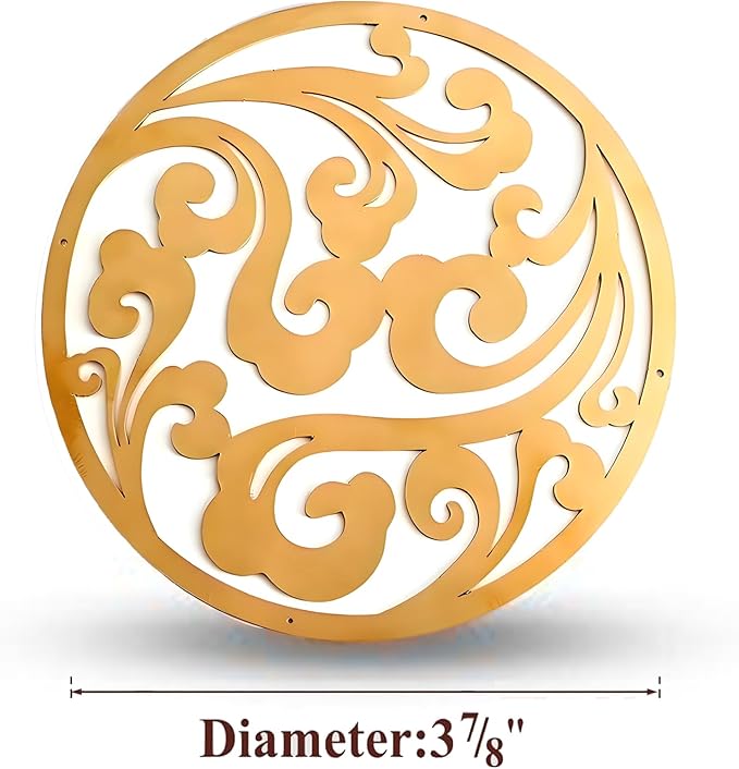 Copper Bird Bath Purification Disk, Water Wiggler for Bird Bath, Bird Bath Copper Disk, 1mm Reinforced 99% Pure Copper Cleaning Disk, Universal Fit for Outdoor Birdbaths, 4 Inch in Diameter (G)-VerdiqueGarden