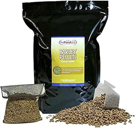 The Pond Guy Barley Straw Pellets Natural Clarifier for Water Gardens & Fountains, Treatment for Cloudy Ponds, Koi Fish, Plant & Pet Safe, 6 lbs-VerdiqueGarden