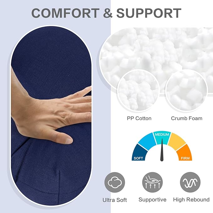 Aoodor 19" x 19" x 5" Tufted Outdoor Chair Cushions, Water Resistant & Fade Resistant Polyester Dining Chair Pads with 2 Straps for Patio Furniture, Set of 4-VerdiqueGarden