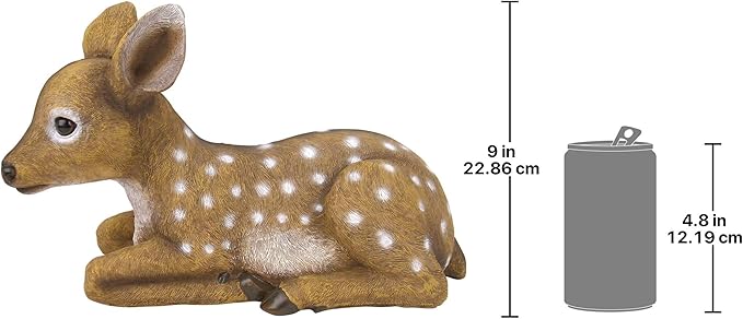Design Toscano QM2787100 Darby, The Forest Fawn Baby Deer Statue, full color-VerdiqueGarden