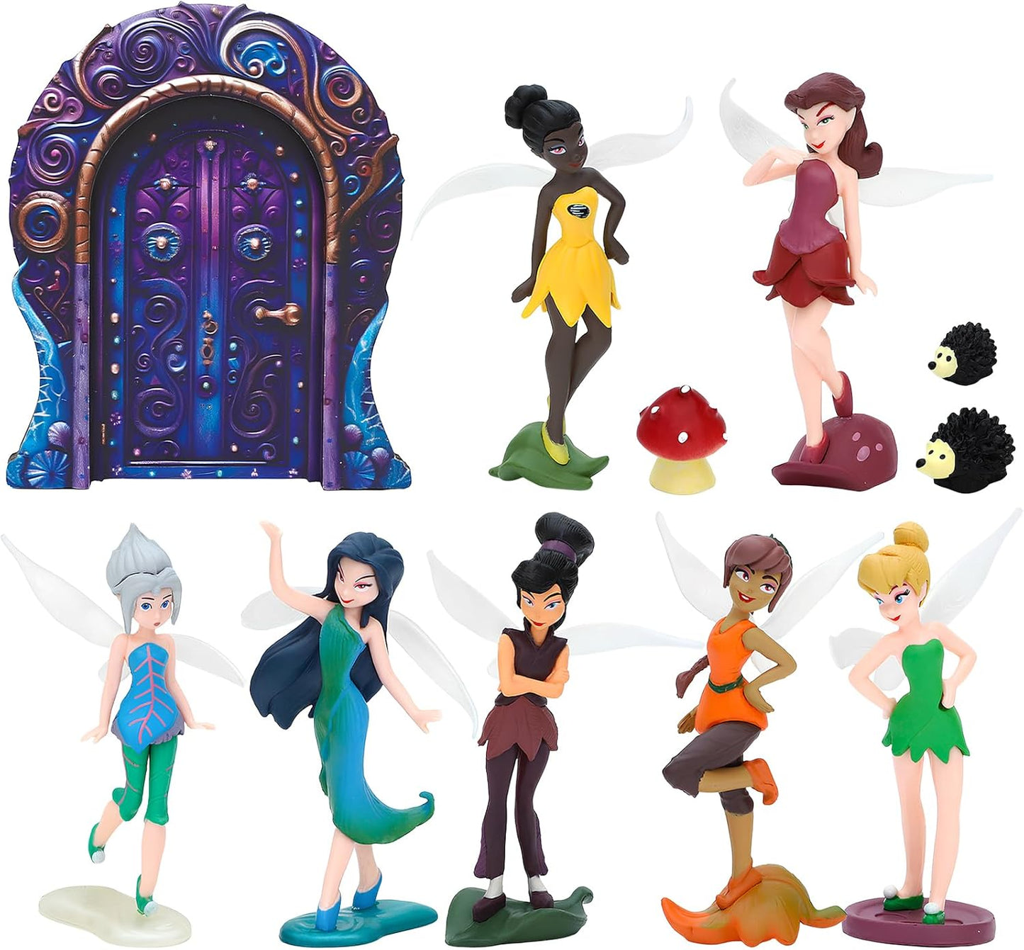 ONEST 11 Pieces Miniature Fairy Garden Accessories Small Fairy Figurines Hand Painted Fairies Figures for Car Decor Garden Flower Pot Birthday Cake Topper-VerdiqueGarden