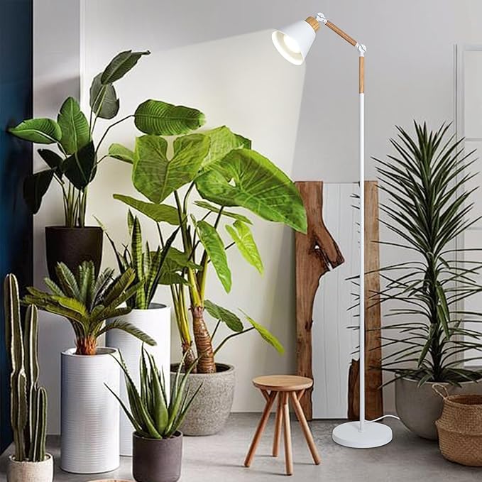 HMVPL Grow Lights for Indoor Plants Full Spectrum, Plant Lights for Indoor Growing with 20W COB Grow Light Blub, 4/8/12H Timer, Standing Tall Grow Lamp for Middle Large Plants(75'', Height Adjustable)-VerdiqueGarden