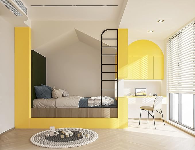 Dimoon 78.7''x17.7'' Yellow Peel and Stick Wallpaper Contact Paper Modern Self Adhesive Wall Paper Removable Renter Friendly Textured Solid Color Shelf Cabinet Vinyl Roll (78.7''x17.7'',Yellow)-VerdiqueGarden