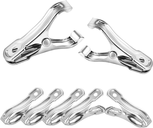 80 Pcs 2inches Gardening Clips for Netting, Metal Clamps Made of Stainless Steel, Have a Strong Grip of Greenhouse Clips Keep the Plant Cover on Garden Hoops-VerdiqueGarden