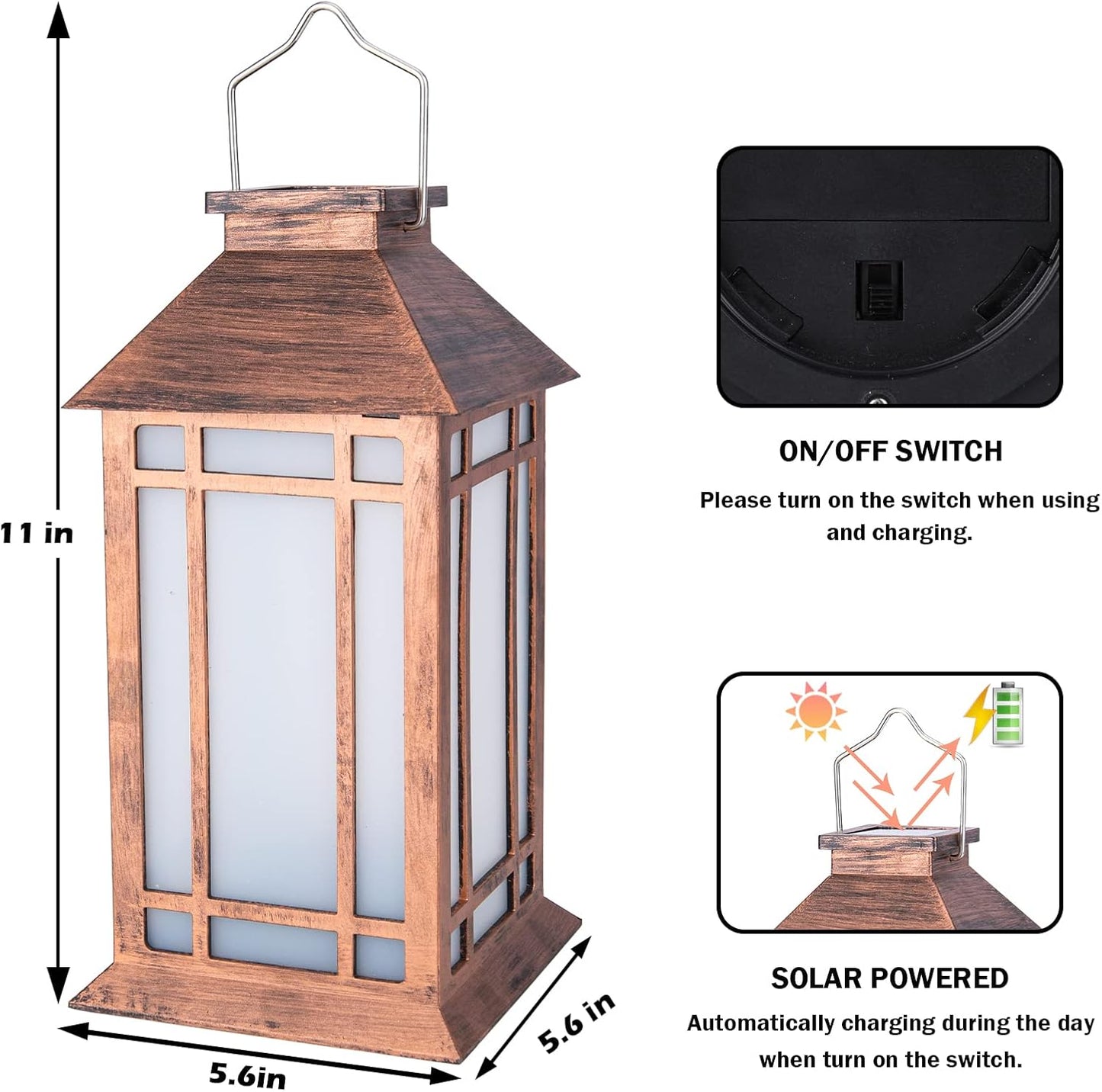 Afirst Solar Lantern Outdoor, Hanging Lights Decorative Outdoor Lighting Waterproof Umbrella Lights for Patio Garden, Table,Party Decor, 2 Pack-VerdiqueGarden