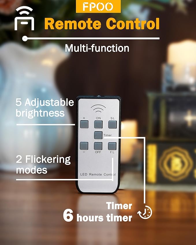 LED Tea Lights Rechargeable Candles with USB Charging Cable, 6 PCS Votive Tea Light with Remote, Flameless Flickering Warm White Tealights Candle for Halloween, Pumpkin Light, Christmas Decoration-VerdiqueGarden