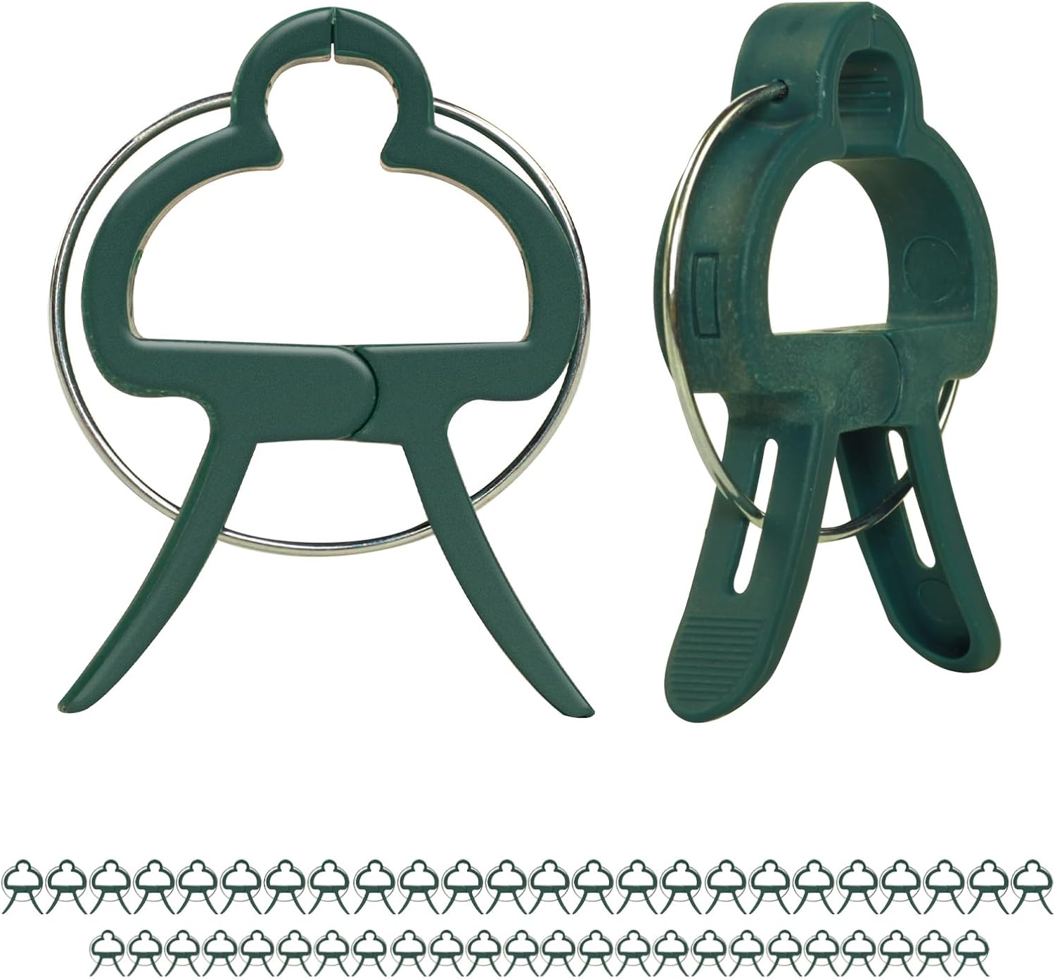 50 PCS Tomato Clips for Climbing Plants - Durable Plant Support Clips for Tomato, Cucumber, Flower, Squash Vine - 25 Large & 25 Small Clips Included-VerdiqueGarden
