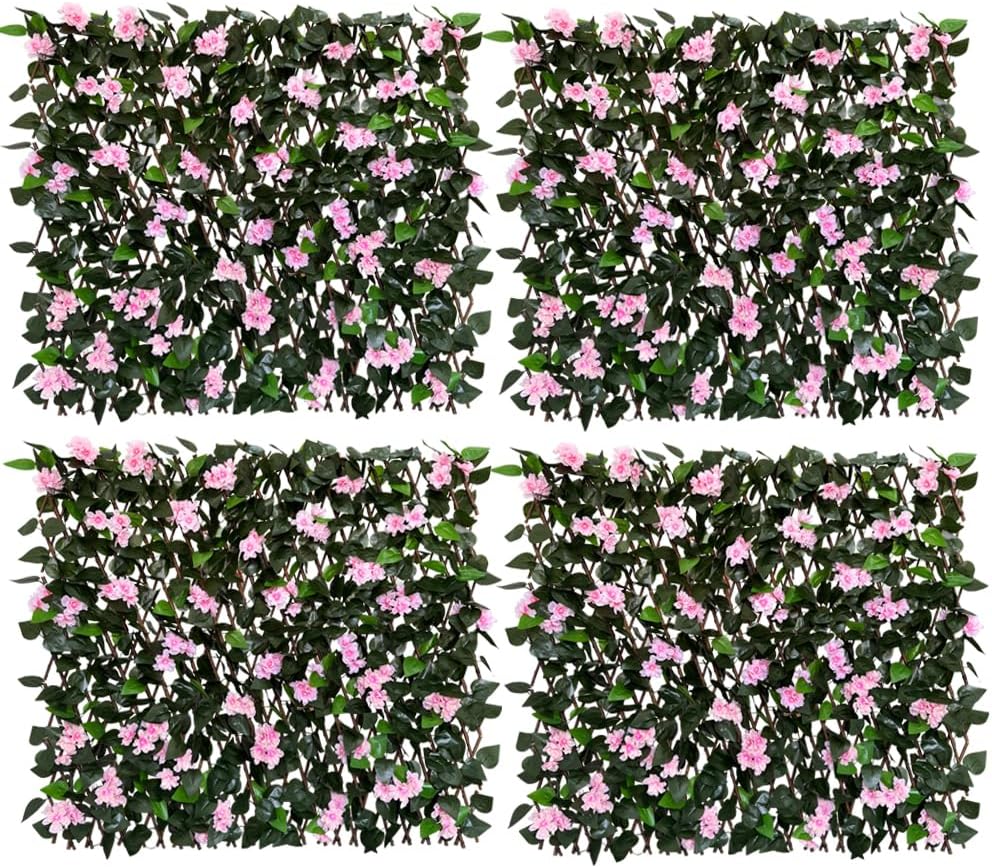 Expandable Fence Privacy Screen for Balcony Patio Outdoor,Decorative Faux Ivy Fencing Panel,Artificial Hedges-VerdiqueGarden
