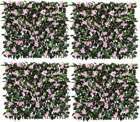 Expandable Fence Privacy Screen for Balcony Patio Outdoor,Decorative Faux Ivy Fencing Panel,Artificial Hedges-VerdiqueGarden