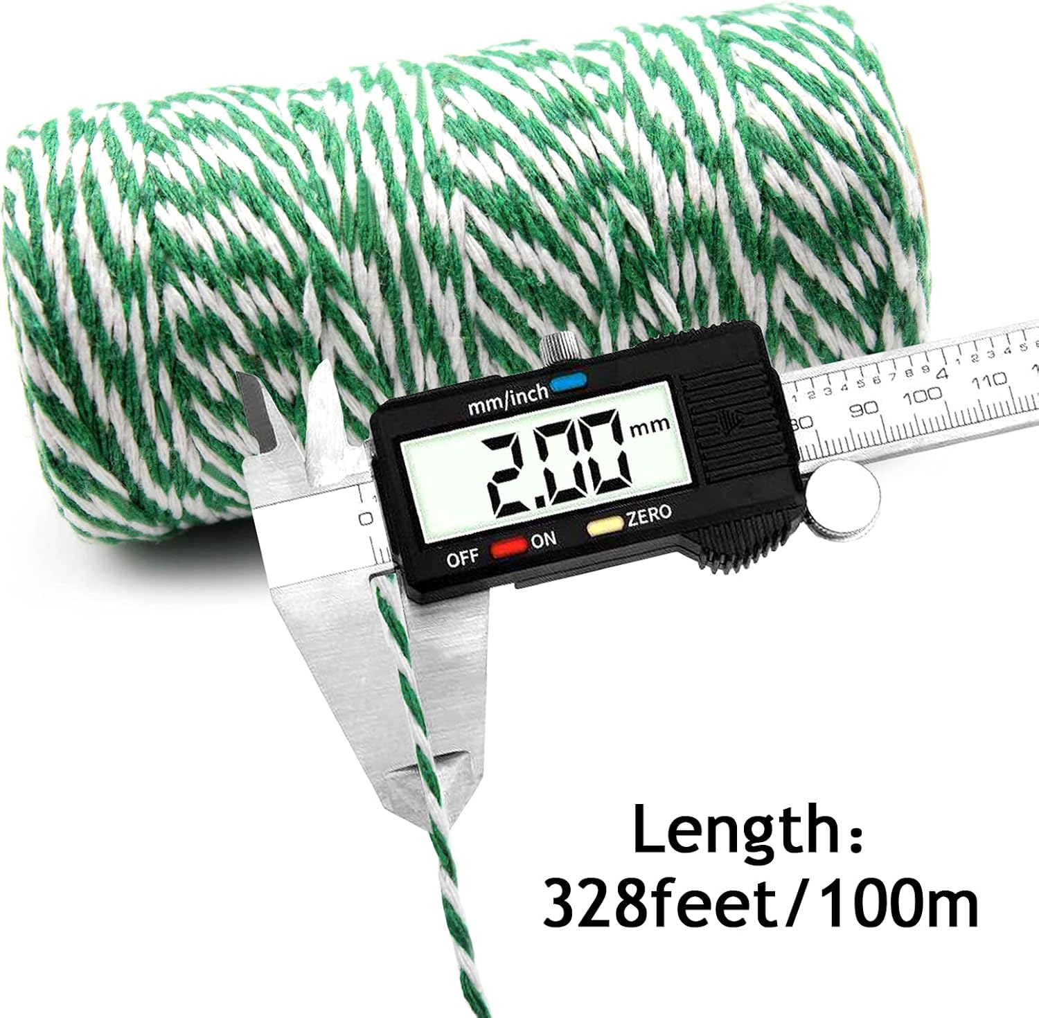 Anvin Natural Jute Twine - 984 Feet, 10 Ply, 2mm Thick, Green, Red, White (Pack of 3) - Bakers, Butcher, Baking, Arts & Crafts, Gardening-VerdiqueGarden