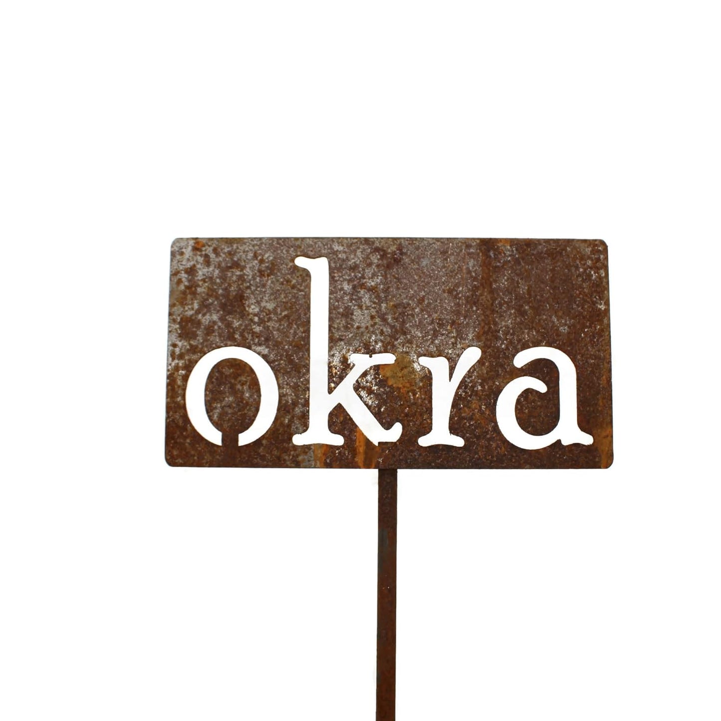 Classic Metal Garden Markers 19 Inches Tall (okra, Naturally Rusted)-VerdiqueGarden