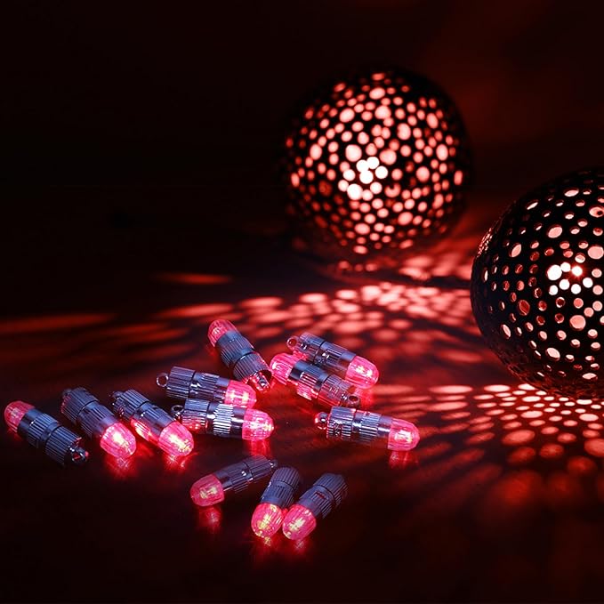 SumDirect Pack of 30 LED Mini Non-Blinking Lights for Paper Lanterns Balloons Floral Wedding Halloween Christmas Party Decoration Centerpieces (30, Red)-VerdiqueGarden