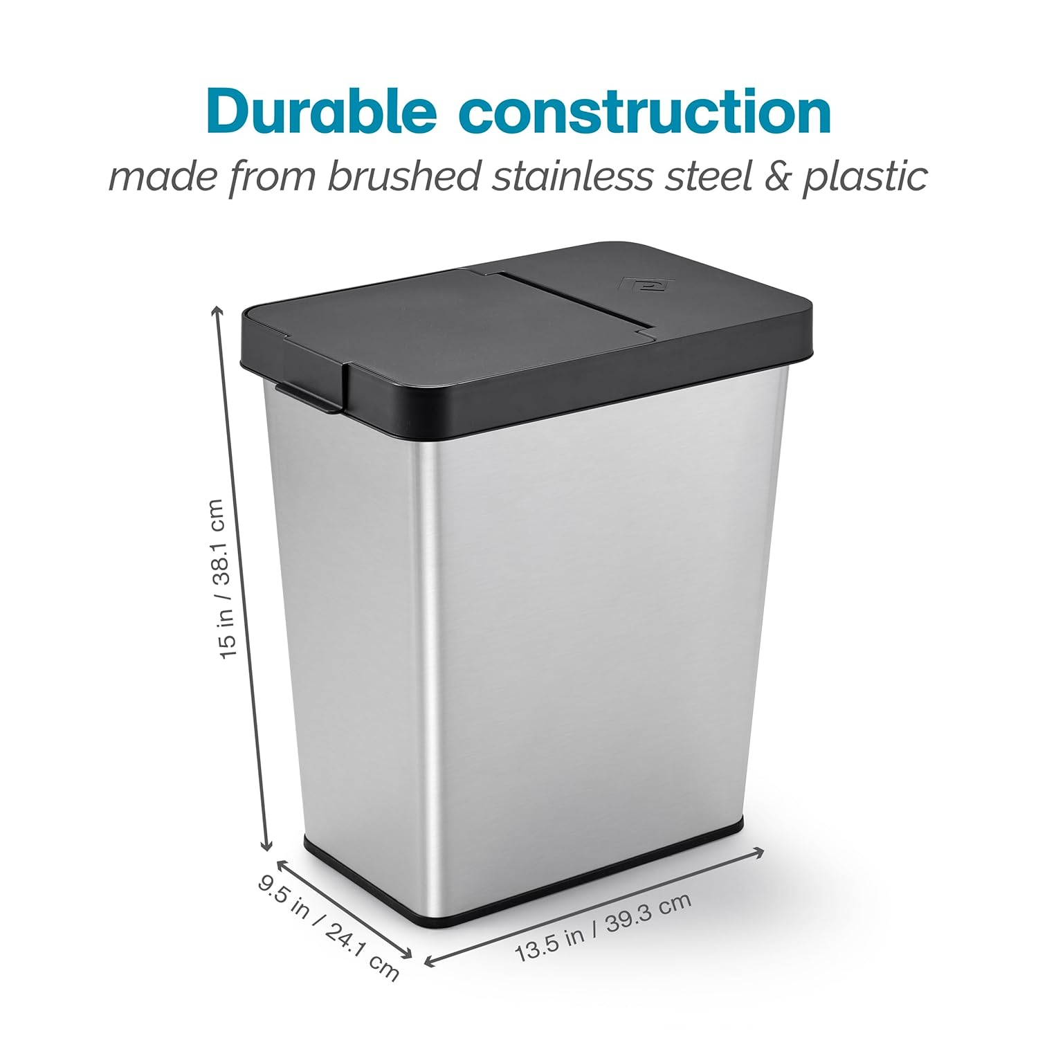 Polder 6-Gallon Waste Bin with Removable Lid-VerdiqueGarden