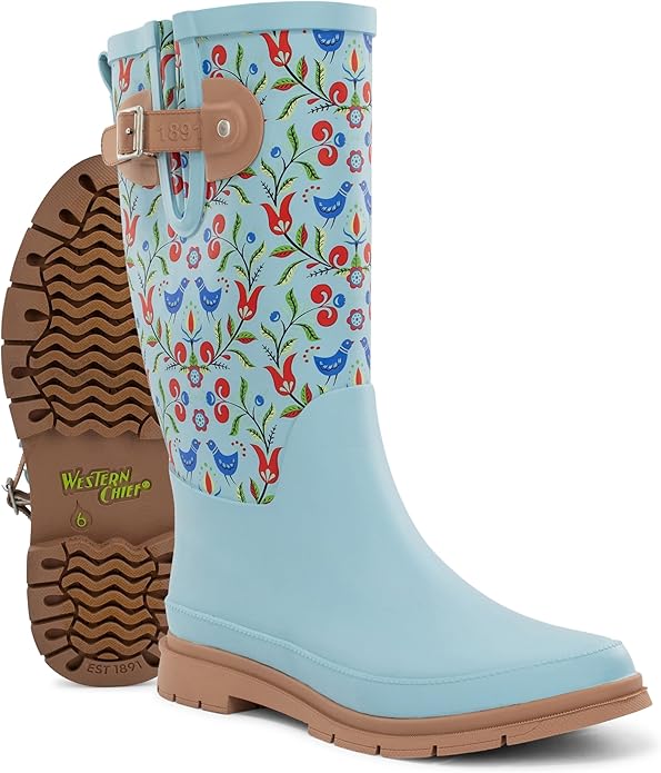 Western Chief Women's Tall Waterproof Rain Boot Outdoor Garden Shoes-VerdiqueGarden