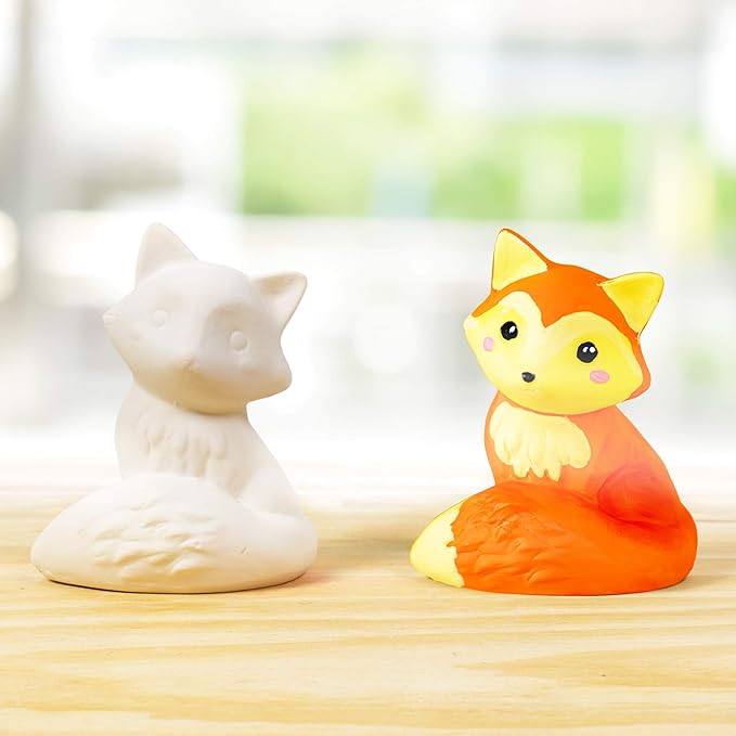 Creative Roots Paint Your Own Fox, DIY Fox, Kids Painting Set, Creativity for Kids, Ceramic Painting Kit for Kids, Ceramics to Paint, Paint Your Own Ceramic, Ages 5+-VerdiqueGarden
