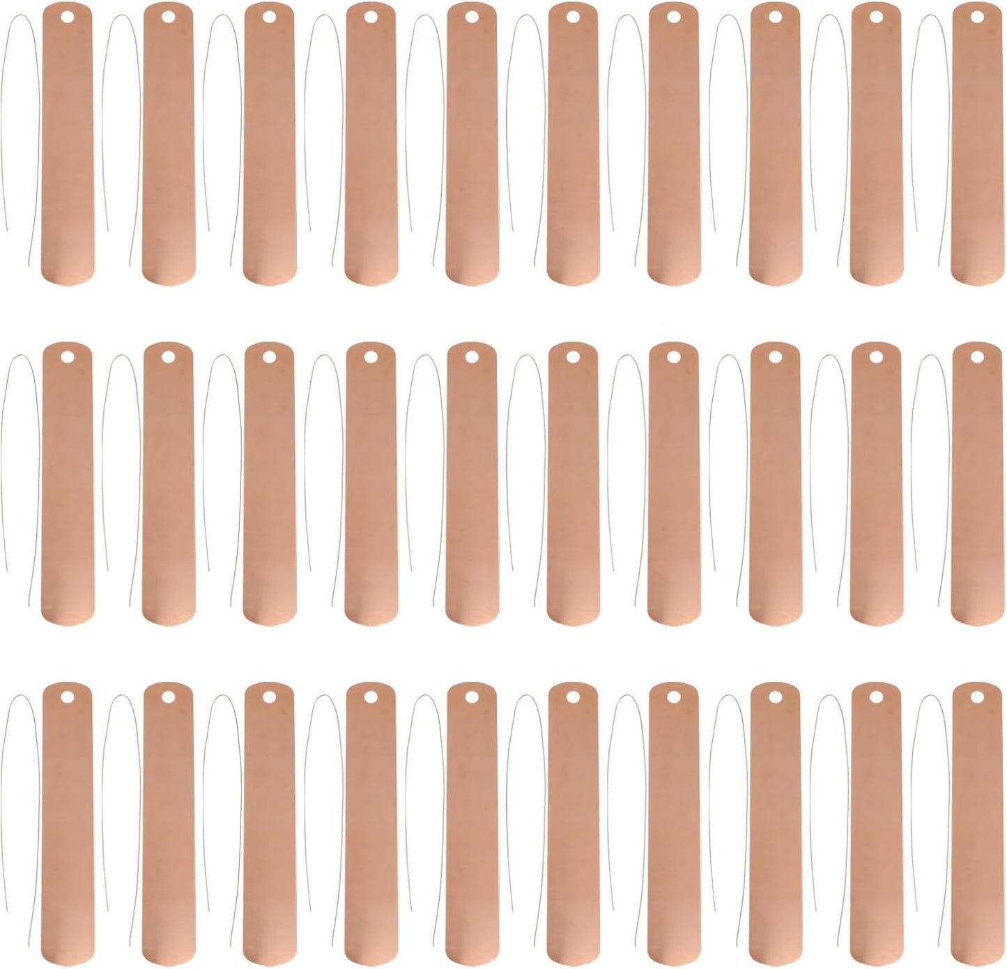 KESYOO Copper Plant Tags Reusable Garden Labels Hanging Metal Plant Tag with Wires for Flower Bed Balcony Pots Planters - 4.72 X 0.78 Inches-VerdiqueGarden