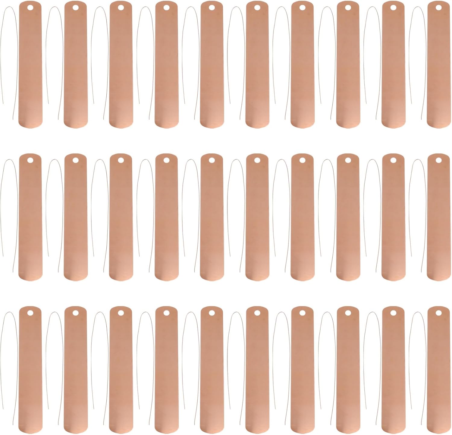 KESYOO Copper Plant Tags Reusable Garden Labels Hanging Metal Plant Tag with Wires for Flower Bed Balcony Pots Planters - 4.72 X 0.78 Inches-VerdiqueGarden