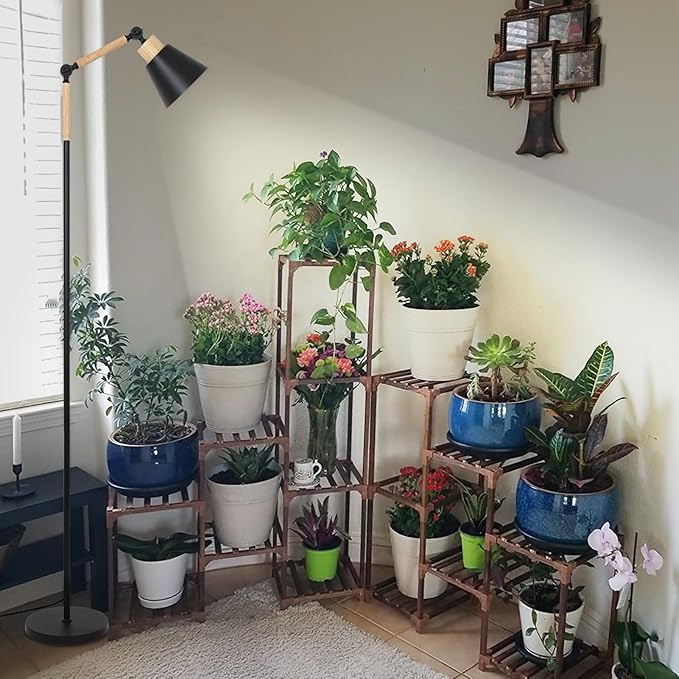 HMVPL Grow Lights for Indoor Plants Full Spectrum, Plant Lights for Indoor Growing with 20W COB Grow Light Blub, 4/8/12H Timer, Standing Tall Grow Lamp for Middle Large Plants(75'', Height Adjustable)-VerdiqueGarden