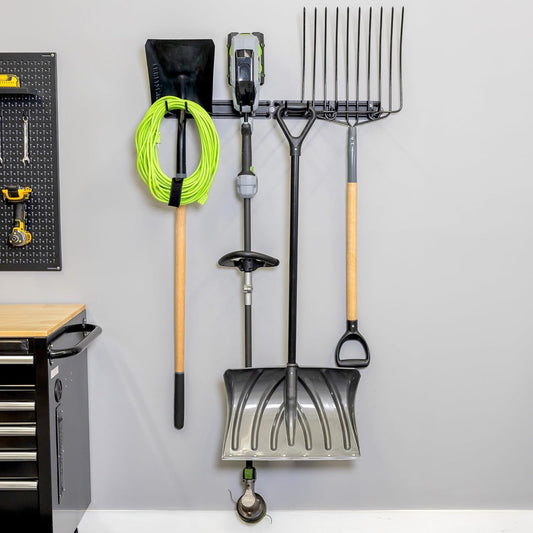 StoreYourBoard Garage Tool Organizer Wall Mount – Heavy Duty Garage Wall Organizer for Garage Organization and Storage, Broom Holder Wall Mount for Gardening Tools & Yard Tools – 32" Holds 300 lbs-VerdiqueGarden