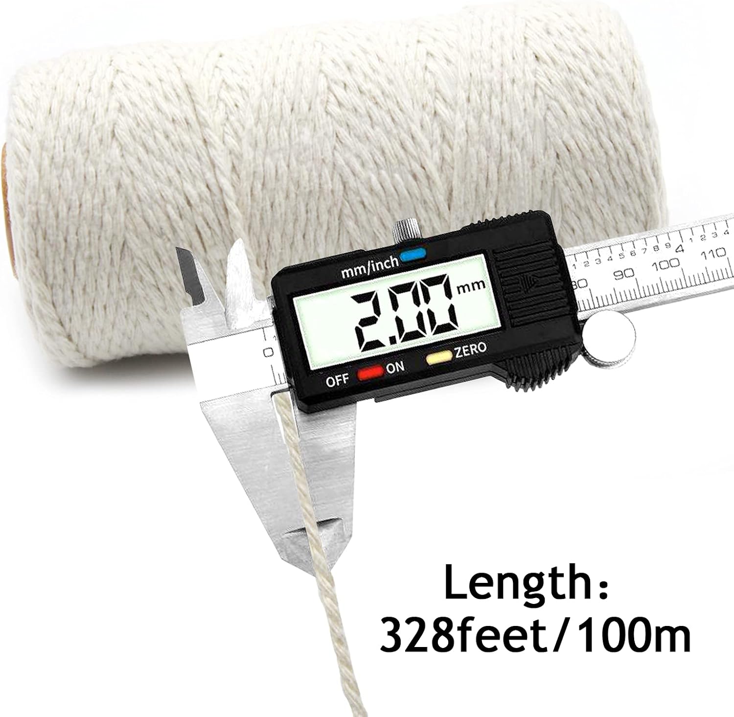 Anvin Cotton Twine - Natural Jute Packing & Wrapping Twines (Black, White) - 984 Feet, 10 Ply, 2mm Thick - Ideal for Bakers, Butchers, Arts & Crafts, Gardening - Pack of 3-VerdiqueGarden