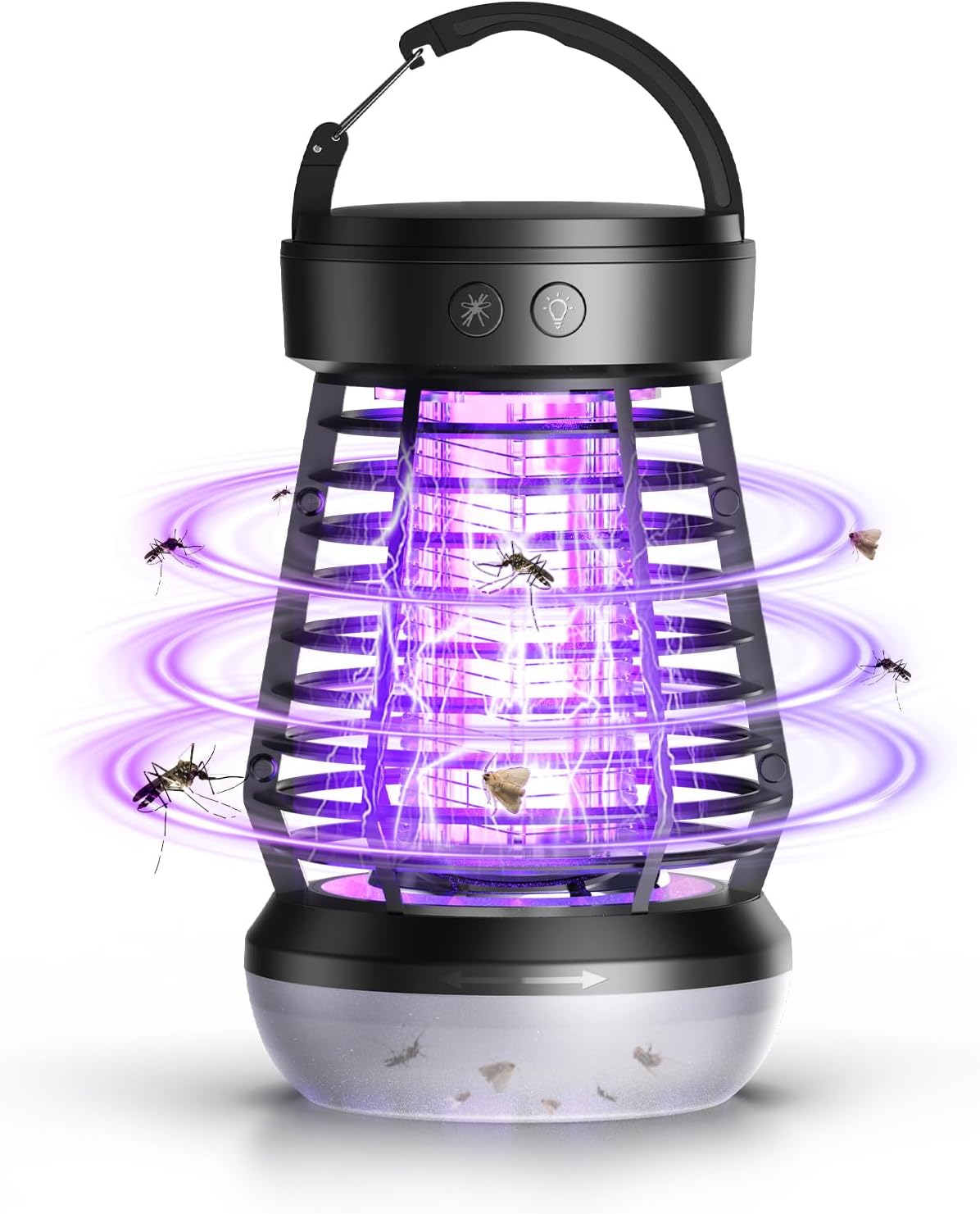 Upgraded Electric Fly Zapper,3 in 1 Bug Zapper Outdoor & Indoor, Electric Mosquito Killer Lamp with 2000V Grid & On/Off Switch, Mosquito Traps for Kitchen, Patio, Backyard, and More (Black)-VerdiqueGarden