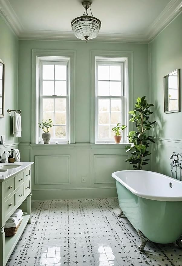 Dimoon 78.7''x17.7'' Green Peel and Stick Wallpaper Contact Paper Modern Self Adhesive Wall Paper Removable Renter Friendly Textured Solid Color Shelf Cabinet Vinyl Roll (78.7''x17.7'',Light Green)-VerdiqueGarden