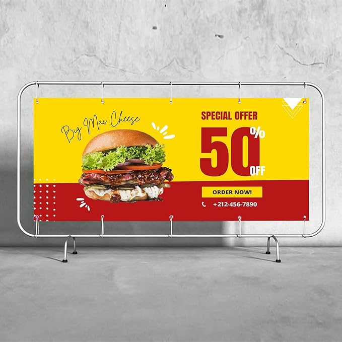 Personalized Passion Vinyl Banner 3' x 10' - Customized Banner for Business, Graduation, Birthday Parties - Indoor/Outdoor Use - Full Color 13oz Vinyl Custom Signs with HD Printed Text, Photos-VerdiqueGarden