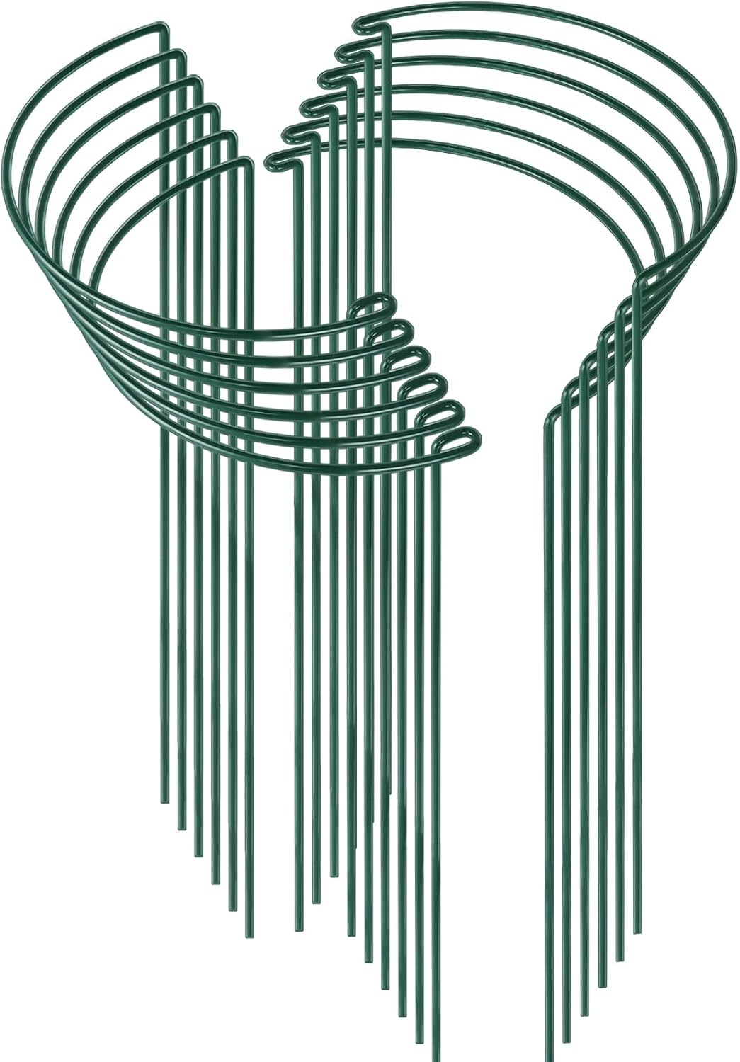 HiGift 12 Pack Plant Stakes for Indoor Plants, Metal Garden Peony Support Cages, Outdoor Plant Supports Ring Prop, Large Plant Stake for Hydrangea,Rose,Flower,Vine,Potted Plants (10" W x 24" H)-VerdiqueGarden