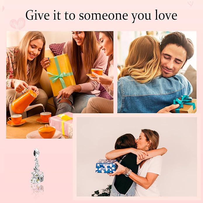 MITSOKU 925 Sterling Silver Charms for Bracelets Necklaces Animal prototype Pendant Safety Chain Dangle Pendants Beads Christmas Day Charms Jewelry Gift for Women