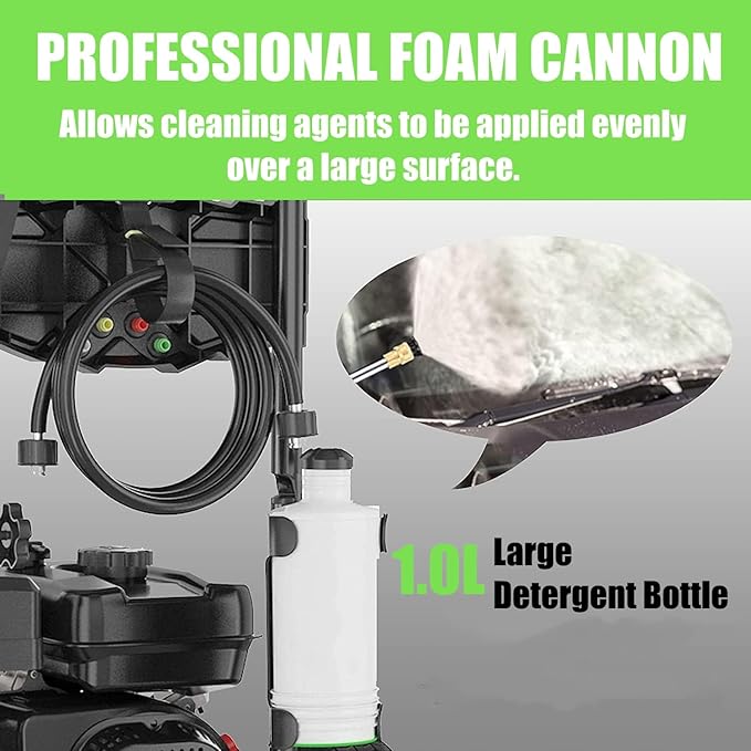 4200PSI Pressure Washer 4.0GPM Gas Power Washer 212CC Gas Powered Washing Machine Commercial High Pressure Washer with 25ft Hose&5 Nozzles for Patio Garden Yard Vehicle,EPA/CARB/ETL-VerdiqueGarden