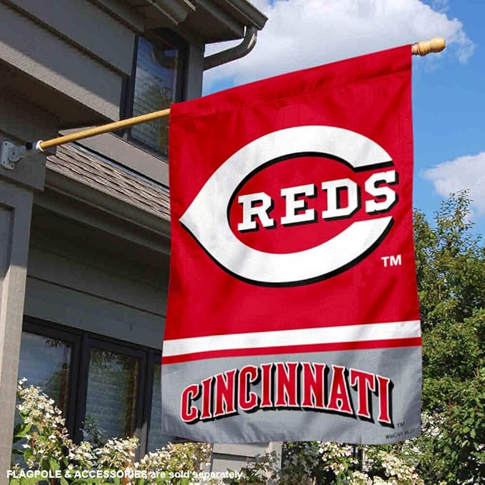 Cincinnati Reds Double Sided House Flag-VerdiqueGarden