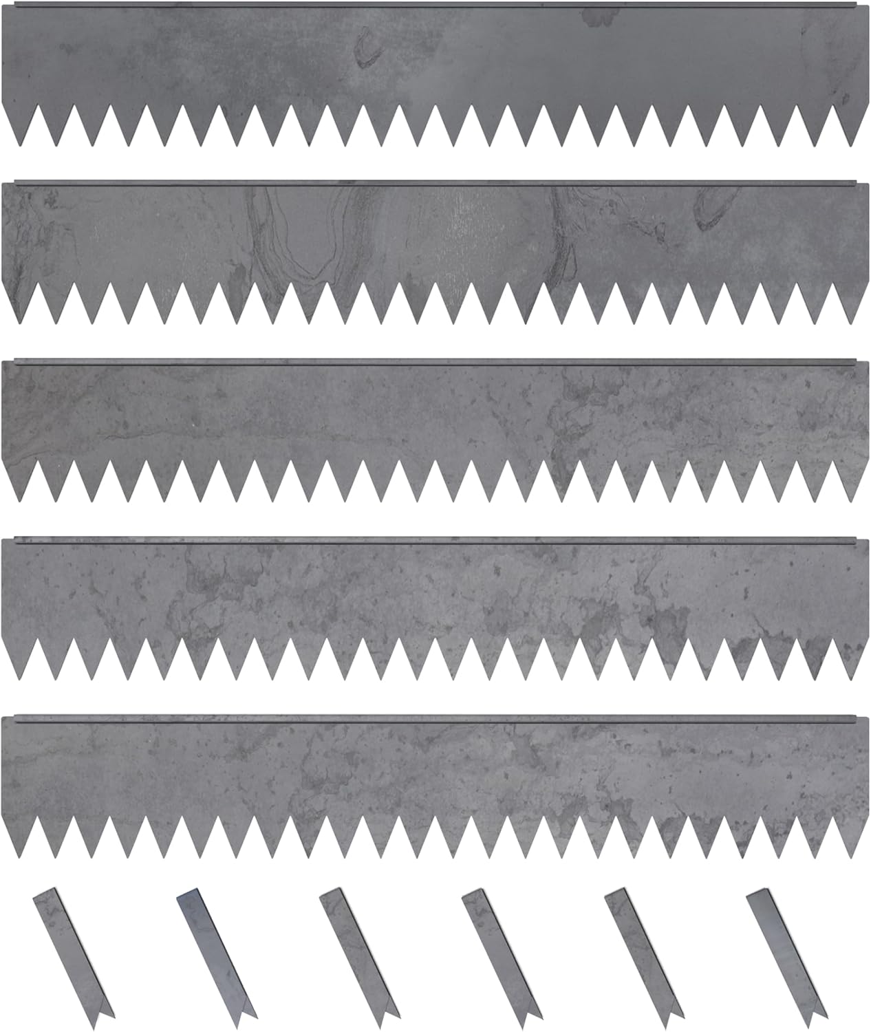 Hammer-in Landscape Edging - 48-inch Strips - 8-inch Depth 1/4-inch Rounded top COR-Ten Steel (5 Pack)-VerdiqueGarden