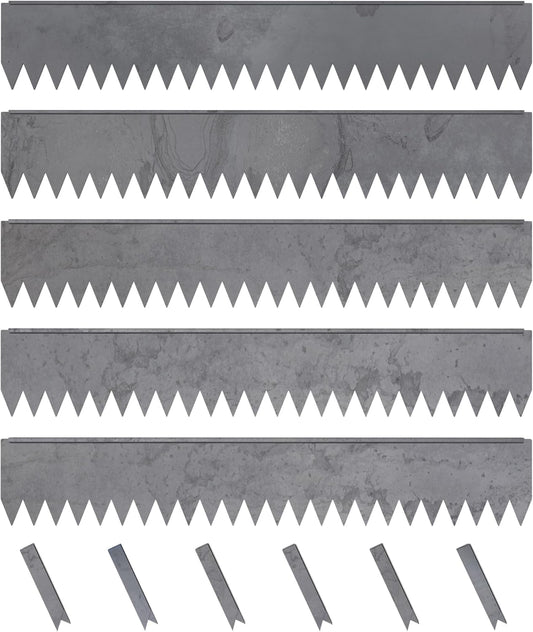 Hammer-in Landscape Edging - 48-inch Strips - 8-inch Depth 1/4-inch Rounded top COR-Ten Steel (5 Pack)-VerdiqueGarden