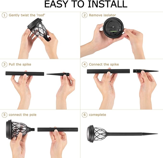 10 Pack Solar Lights Outdoor Garden Pathway Solar Powered Yard Lights for Walkway Sidewalk Driveway.-VerdiqueGarden