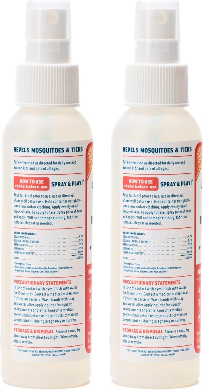 Wondercide - Mosquito, Tick, and Insect Repellent with Natural Essential Oils - DEET-Free Bug Spray and Killer - Safe for Family - Peppermint 2-Pack of 4 oz Bottle-VerdiqueGarden
