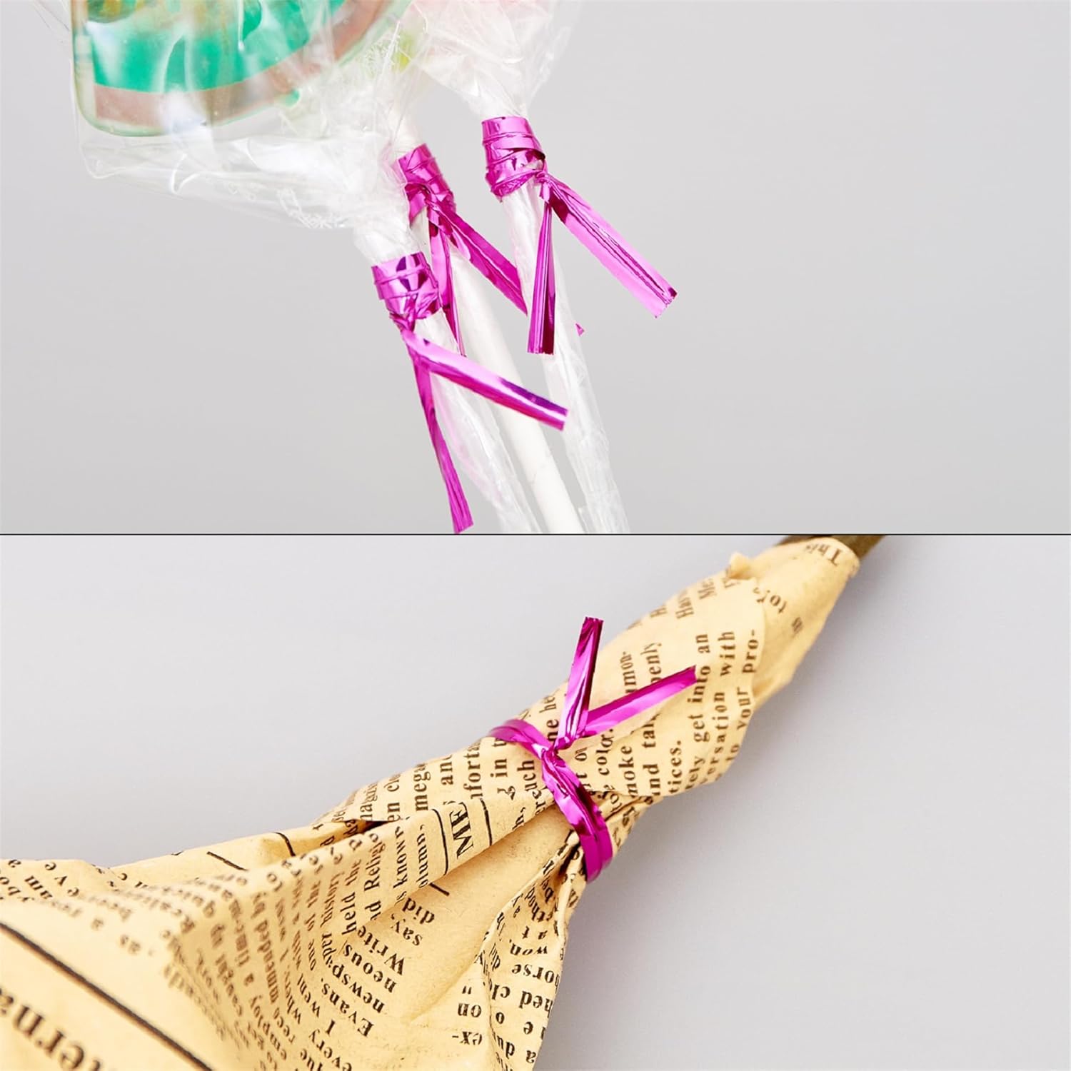 800 PCS 5" Rose Red Metallic Twist Ties for Bakery Ties,Candy Bags,Coffee Bags,Goodie Bags Ties-VerdiqueGarden