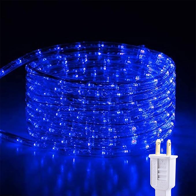 100ft LED Rope Lights Outdoor, 720 LED Connectable and Flexible Tube Lights with 8 Modes, Waterproof LED Rope Lighting for Garden, Patio, Bedroom, Party, Pool, Indoor Outdoor Xmas Decoration (Blue)-VerdiqueGarden