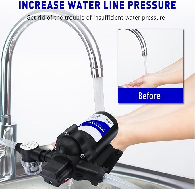 110V On Demand Water Pump 50 psi Water Pressure Booster for Home Utility Water Transfer Circulating Pump for Garden Hose Parts Washer Pump-VerdiqueGarden