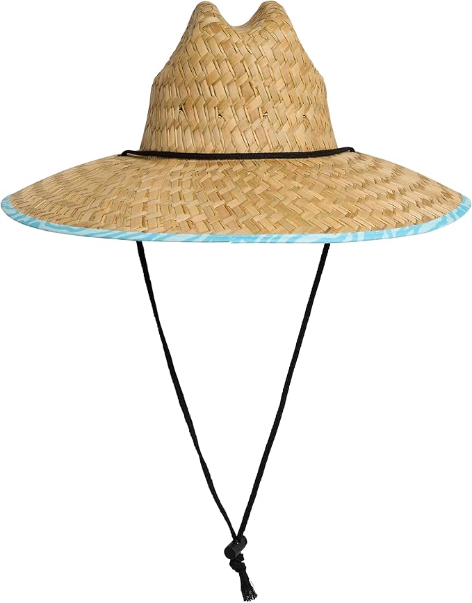 Quiksilver Men's Wide Brim Outdoor Lifeguard Straw Sun Hat-VerdiqueGarden