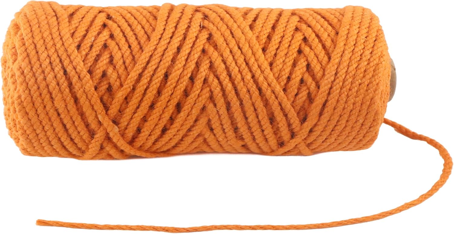 4mm x 100 Feet Orange Jute Rope, Twine for Gardening Tomato Climbing Plant Tie Floristry Crafts Gift Wrapping Packing Decor-VerdiqueGarden